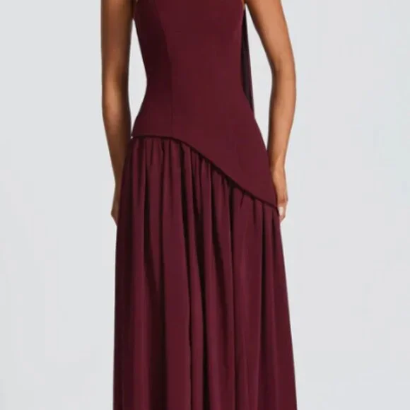 NWT - Never Worn - Maliyah Maxi Dress - Cherry Lacquer - Small - Picture 7 of 8